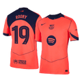ROONY #19 Authentic Barcelona Third Away Soccer Jersey 25/26 Orange- UCL - Football Shirt | SmartJerseys | Official Quality