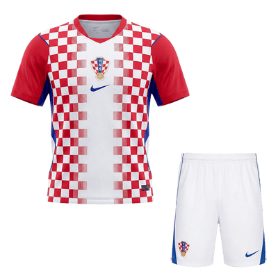 Croatia Home Soccer Jersey Kit (Jersey+Shorts) World Cup 2026 Red&White