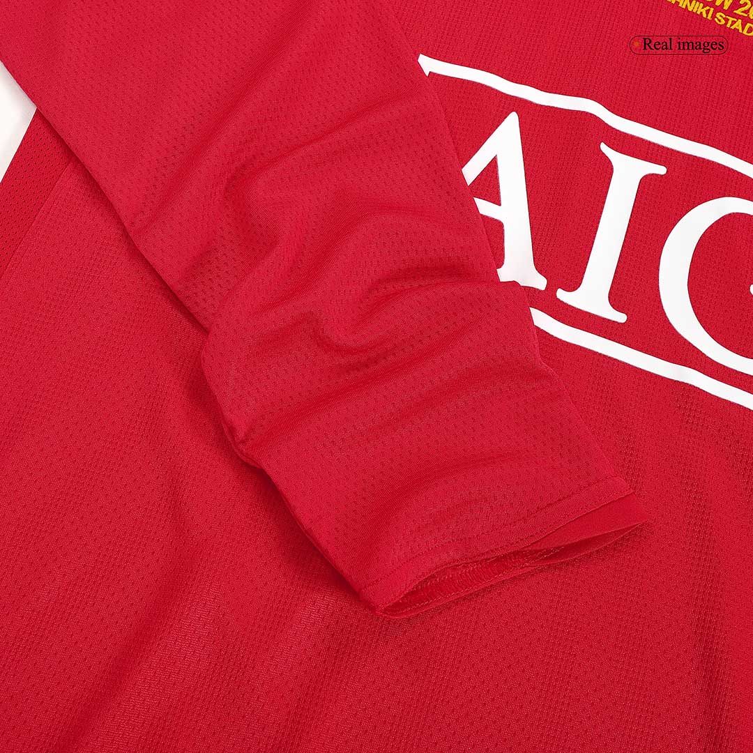 Camiseta retro de local del Manchester United 2007/08 - Manga larga - Final de la UCL