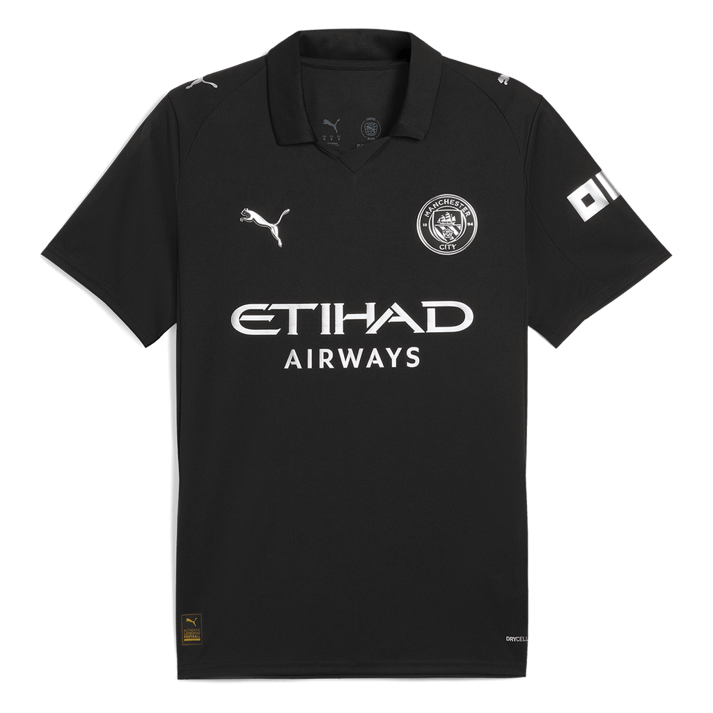 Manchester City Away Soccer Jersey 2025/26 Black - Football Shirt | SmartJerseys | Official Quality