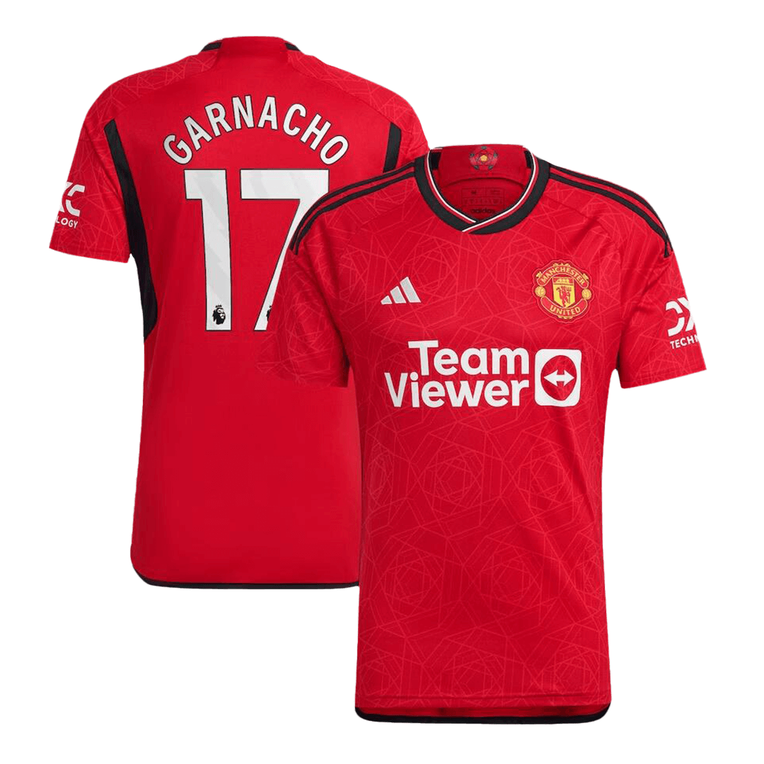 Manchester United GARNACHO #17 Home Jersey 2023/24 - Football Shirt | SmartJerseys | Official Quality