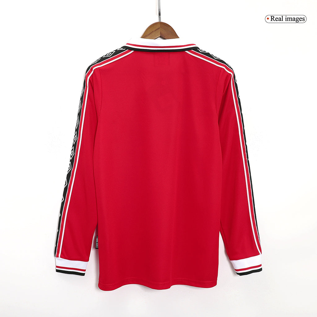 Maillot rétro domicile de Manchester United 1998/99 - Manches longues