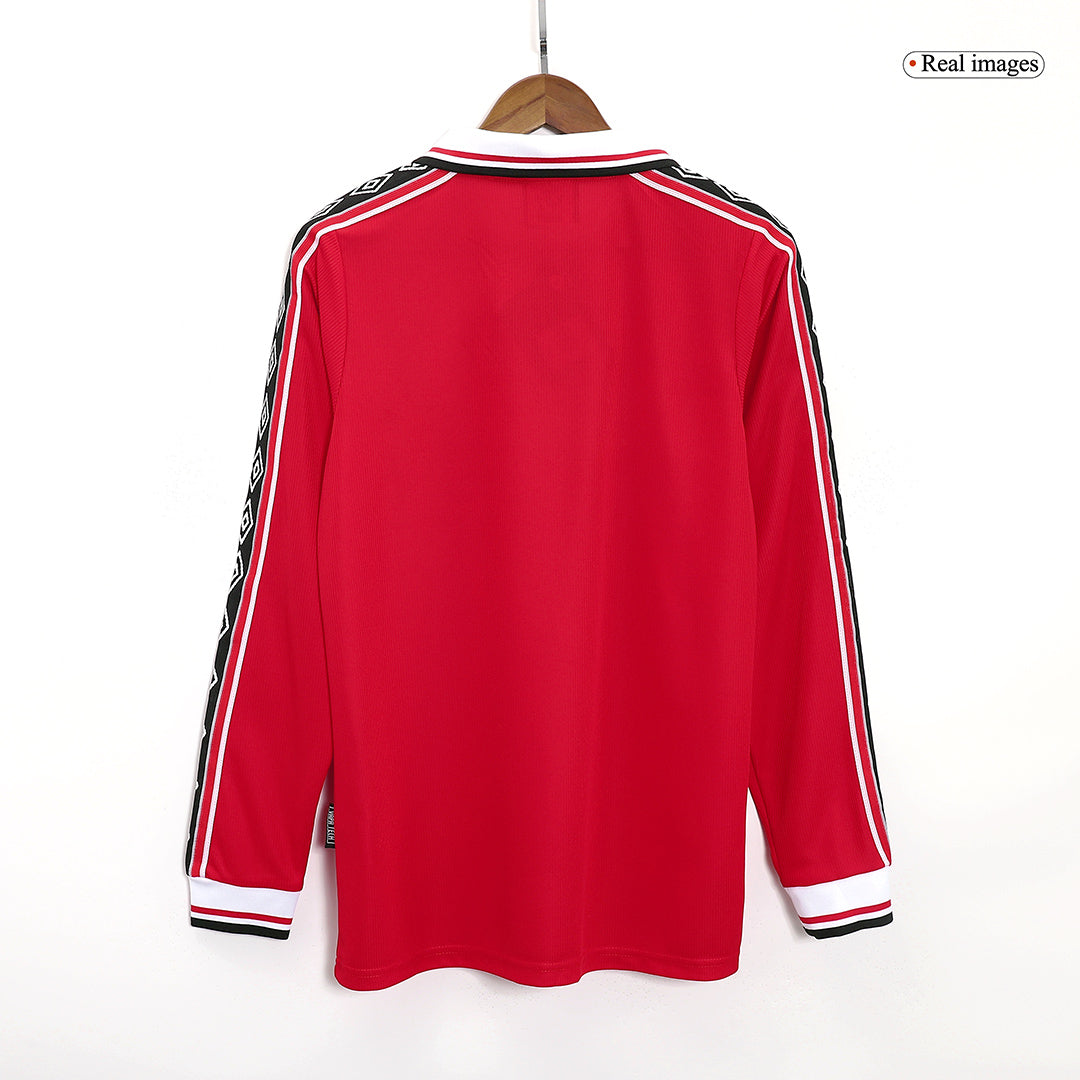Maillot rétro domicile de Manchester United 1998/99 - Manches longues