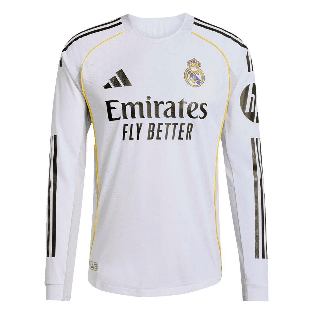 Real Madrid Long Sleeve Home Soccer Jersey 2025/26 - Football Shirt | SmartJerseys | Official Quality