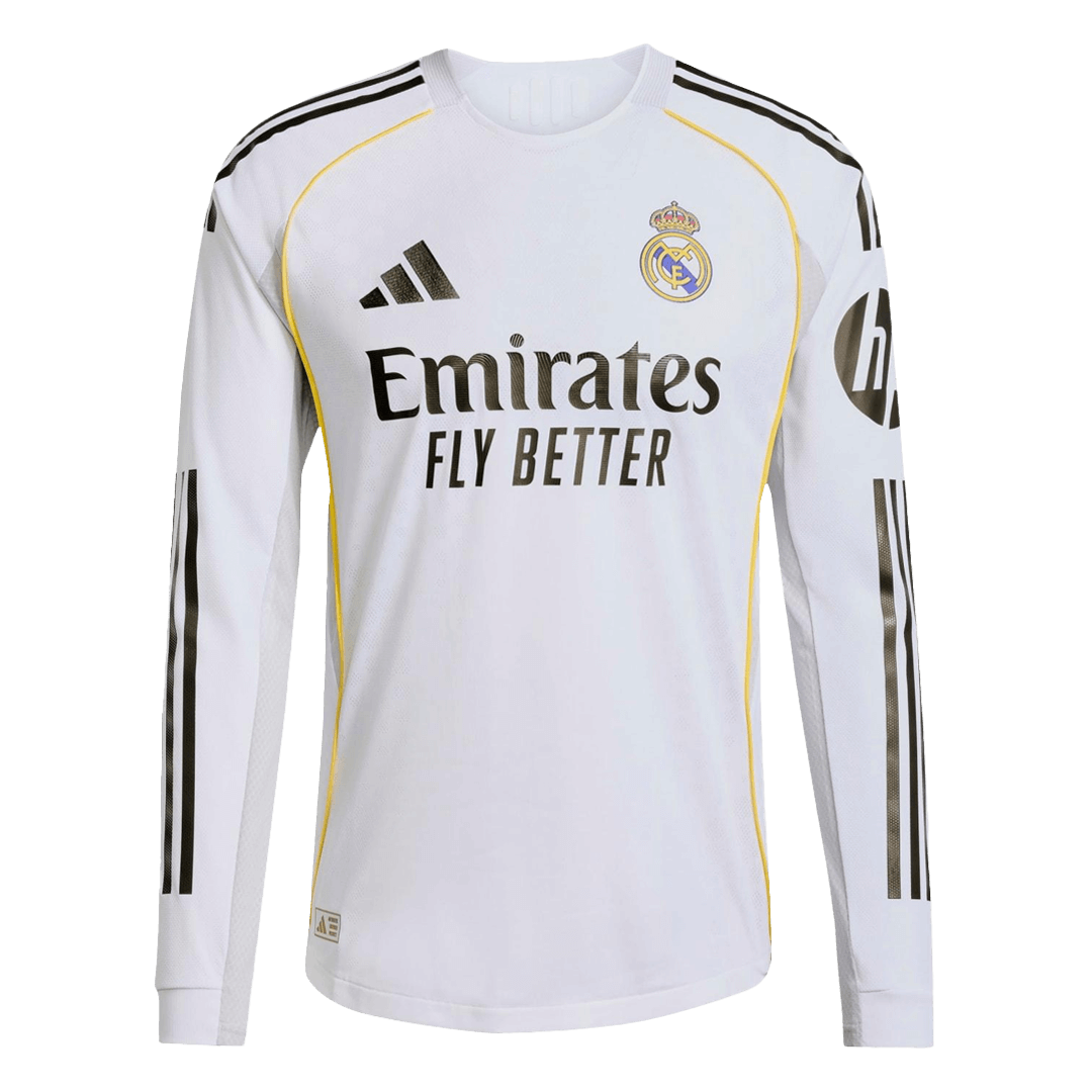 Real Madrid Long Sleeve Home Soccer Jersey 2025/26 - Football Shirt | SmartJerseys | Official Quality