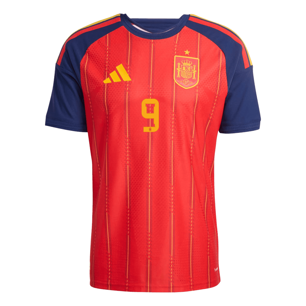 GAVI #9 Men Player Version Spain Home Soccer Jersey World Cup 2026 Red