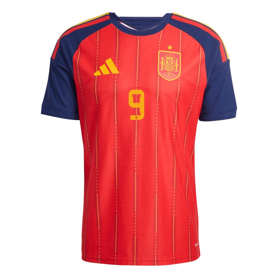 GAVI #9 Men Player Version Spain Home Soccer Jersey World Cup 2026 Red