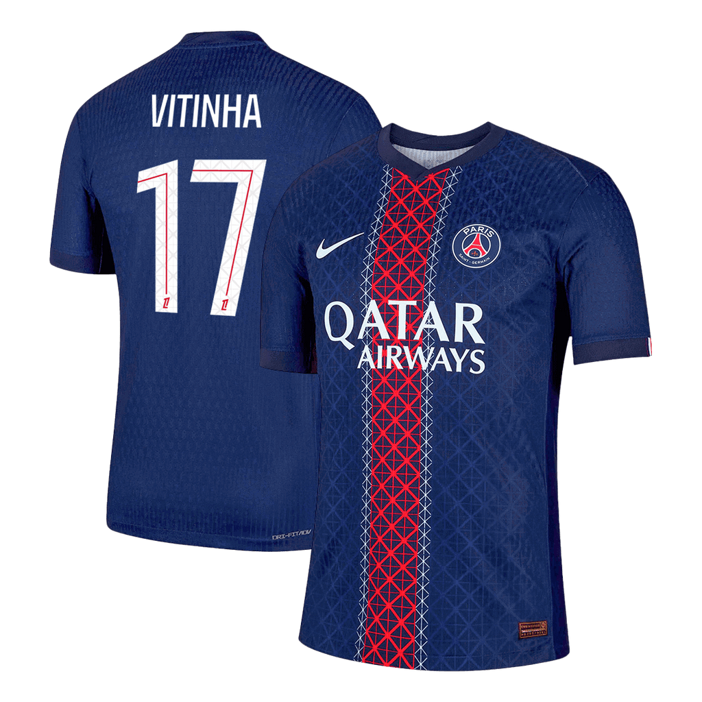 VITINHA #17 Authentic PSG Home Soccer Jersey 2025/26 Navy - Football Shirt | SmartJerseys | Official Quality