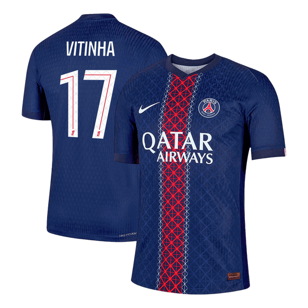 2025/26 VITINHA #17 Authentic PSG Home Soccer Jersey  Navy - Football Shirt | SmartJerseys | Official Quality