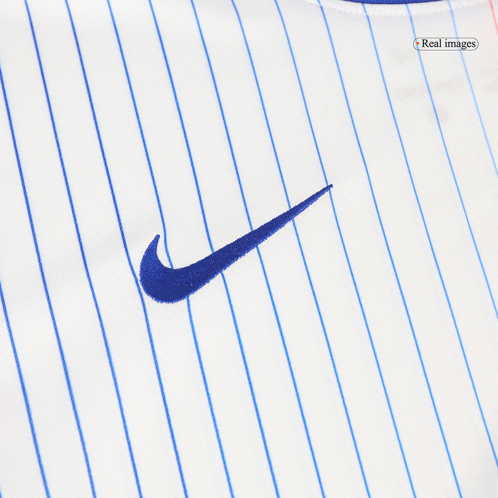 Camiseta de fútbol de visitante de Francia GIROUD #9 para la Eurocopa 2024, blanca