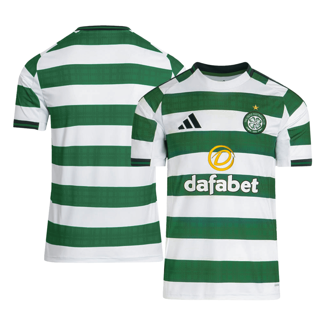 Camiseta de fútbol local del Celtic 2025/26 verde y blanco