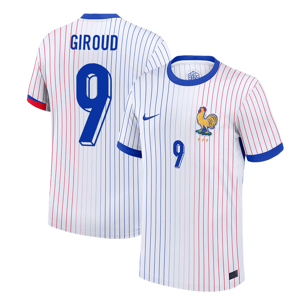 GIROUD #9 France Euro Away Soccer Jersey 2024 White - Football Shirt | SmartJerseys | Official Quality