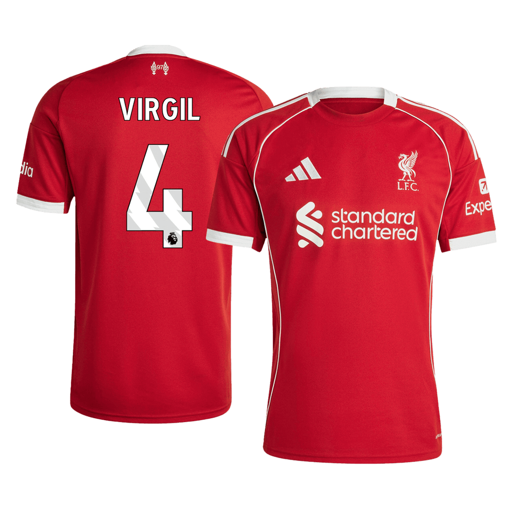 Liverpool VIRGIL #4 Home Soccer Jersey 2025/26 - Football Shirt | SmartJerseys | Official Quality