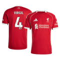 Liverpool VIRGIL #4 Home Soccer Jersey 2025/26 - Football Shirt | SmartJerseys | Official Quality