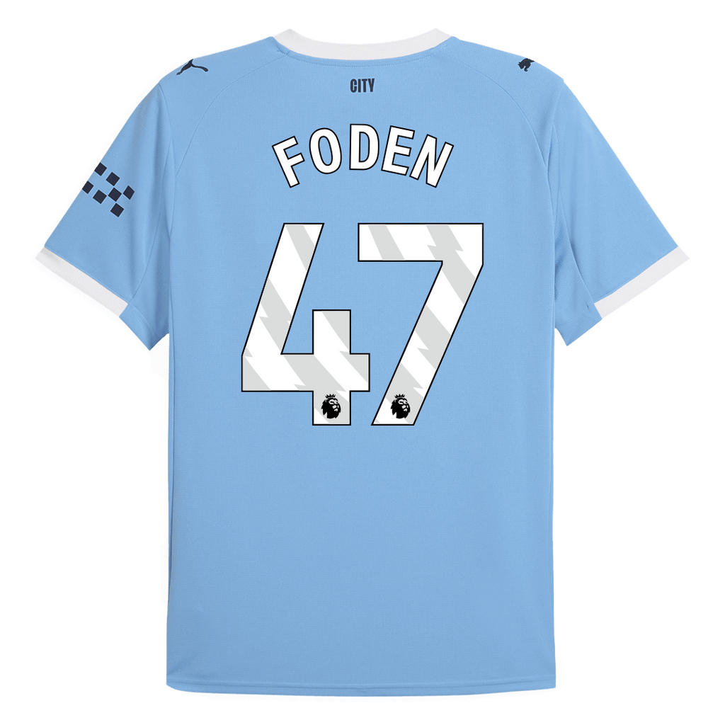 FODEN #47 Manchester City Home Soccer Jersey 2025/26 Blue