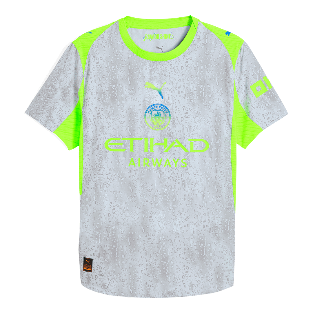 Authentic Manchester City Third Away Soccer Jersey 25/26 Gray - Football Shirt | SmartJerseys | Official Quality