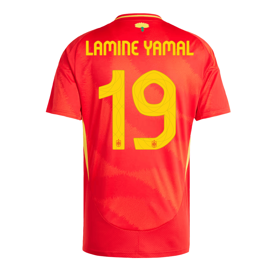 España LAMINE YAMAL #19 Camiseta local EURO 2024