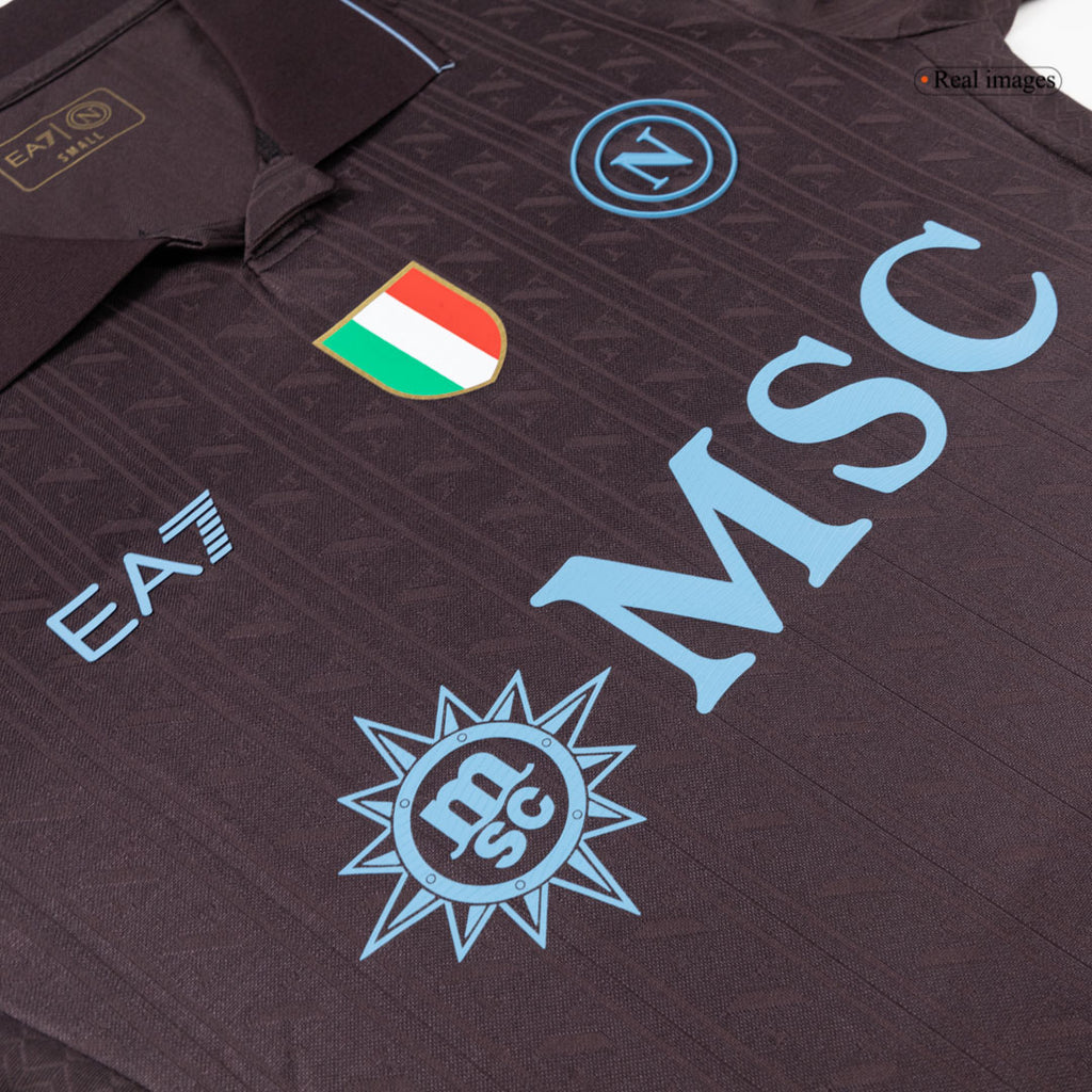 Camiseta de fútbol auténtica de visitante del Napoli 25/26, color negro