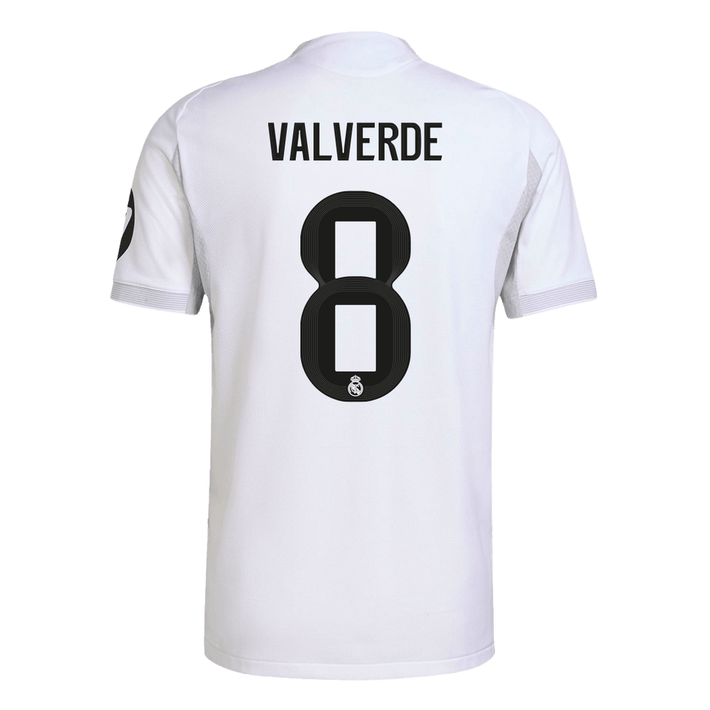 Real Madrid VALVERDE #8 Home Soccer Jersey Authentic 2025/26