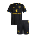 Kid's Manchester United Third Away Soccer Jersey Kit 25/26 Black - Football Shirt | SmartJerseys | Official Quality