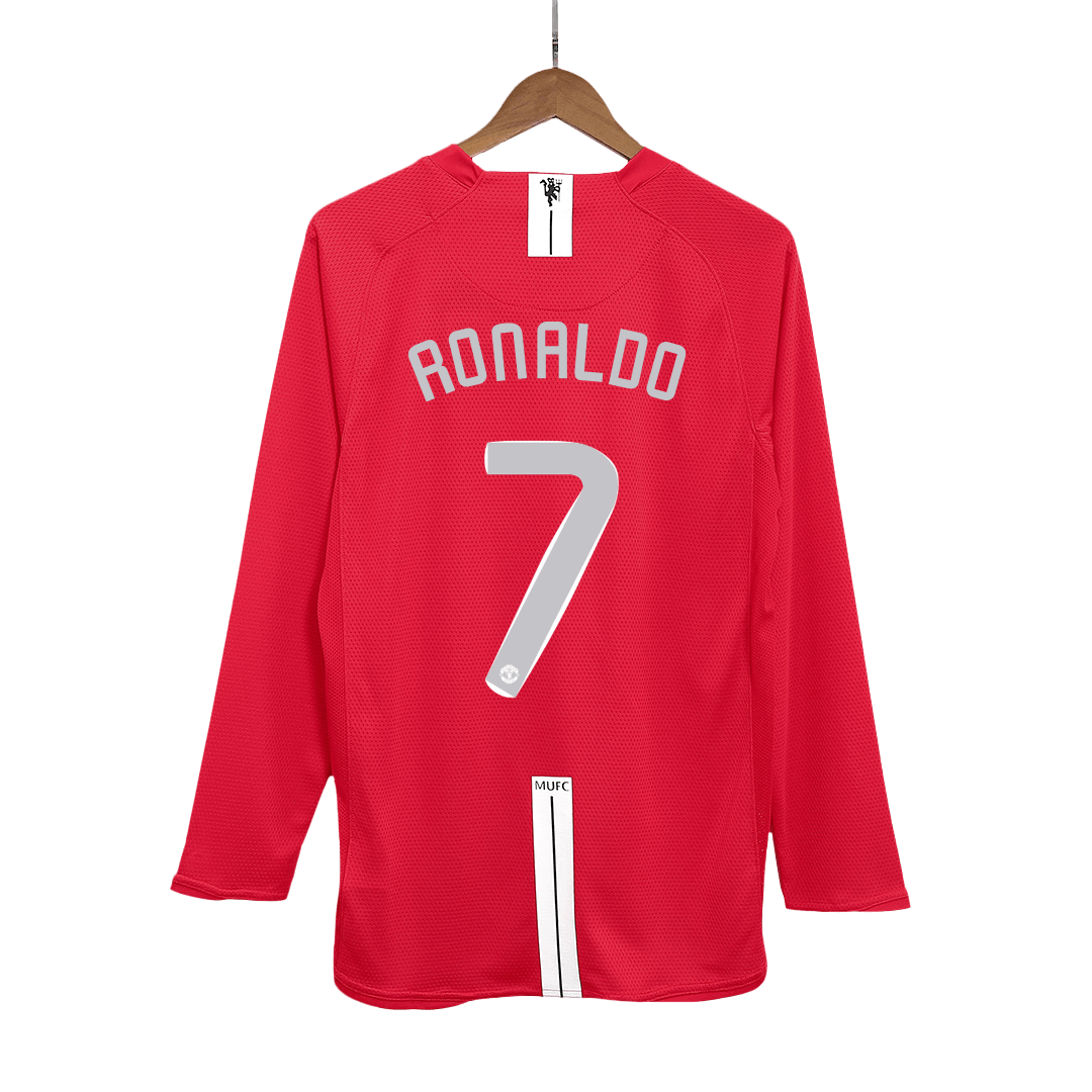 Manchester United RONALDO #7 Home Soccer Jersey Retro 2007/08 - Long Sleeve (UCL Final) - Football Shirt | SmartJerseys | Official Quality