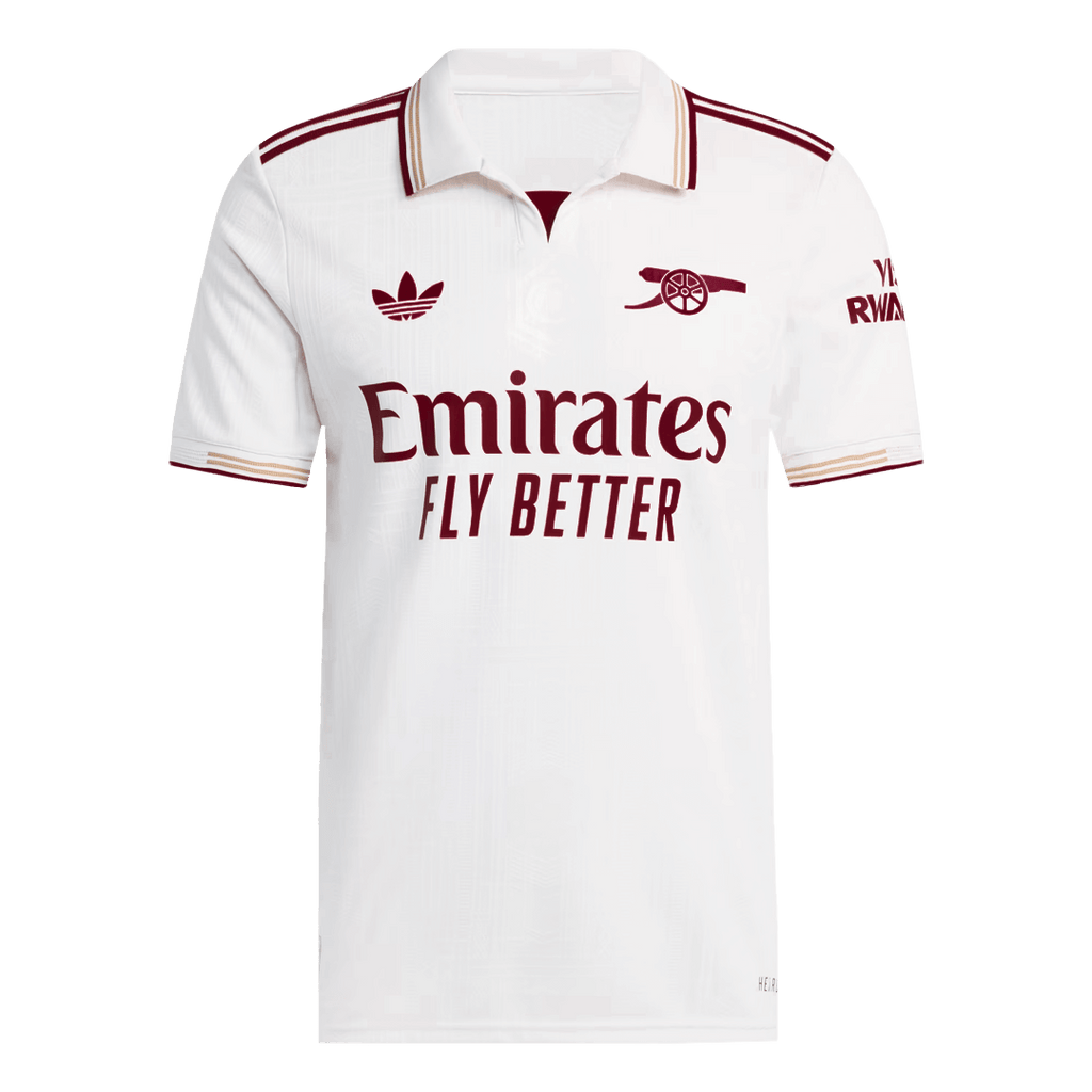Authentic Arsenal Third Away Soccer Jersey 2025/26 White - Football Shirt | SmartJerseys | Official Quality