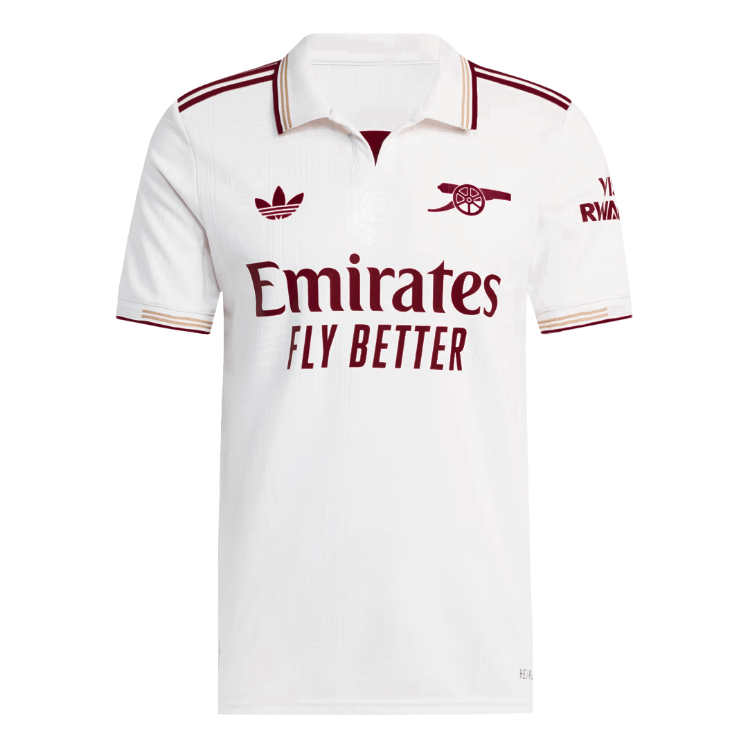 Authentic Arsenal Third Away Soccer Jersey 2025/26 White - Football Shirt | SmartJerseys | Official Quality
