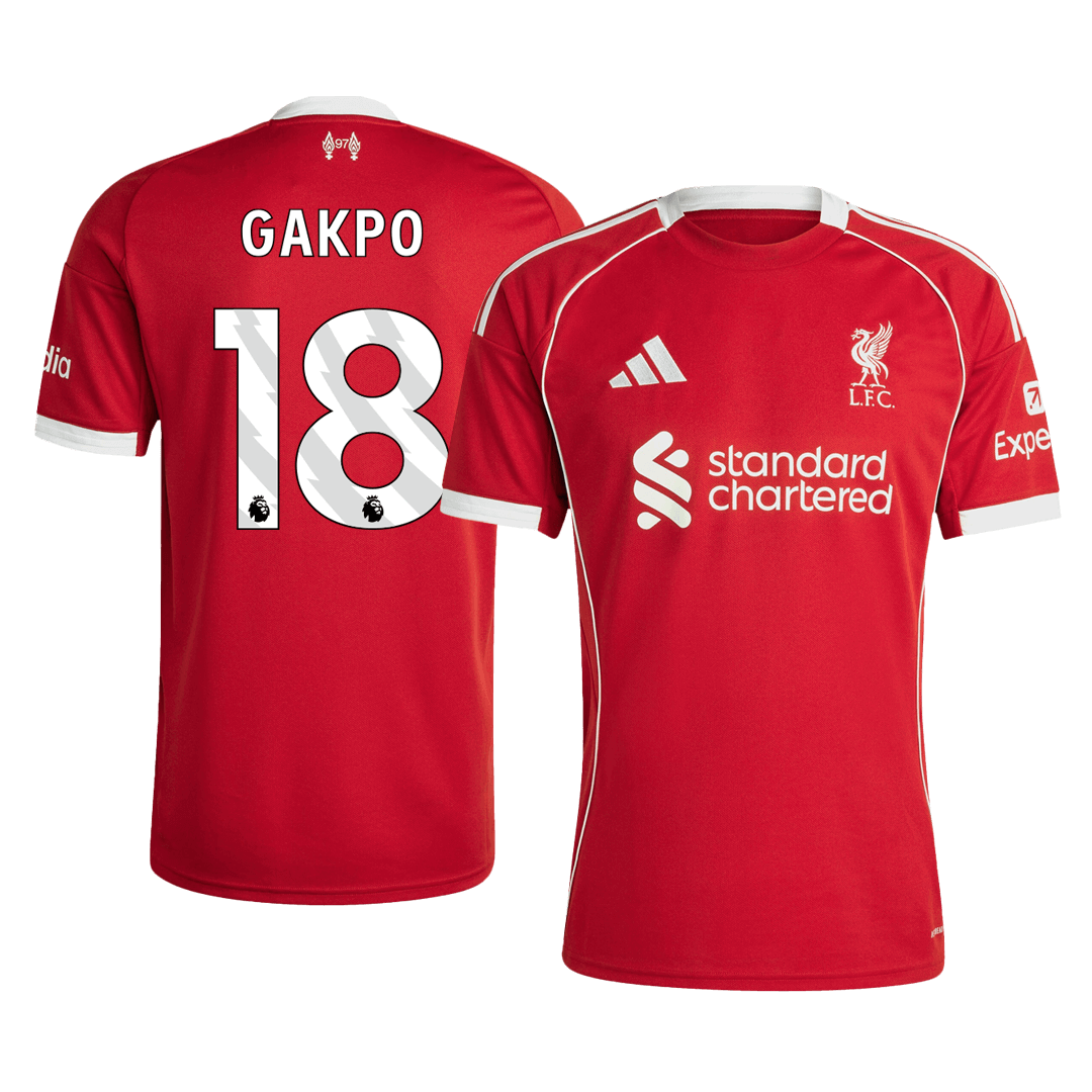 2025/26 Liverpool GAKPO #18 Home Soccer Jersey - Football Shirt | SmartJerseys | Official Quality