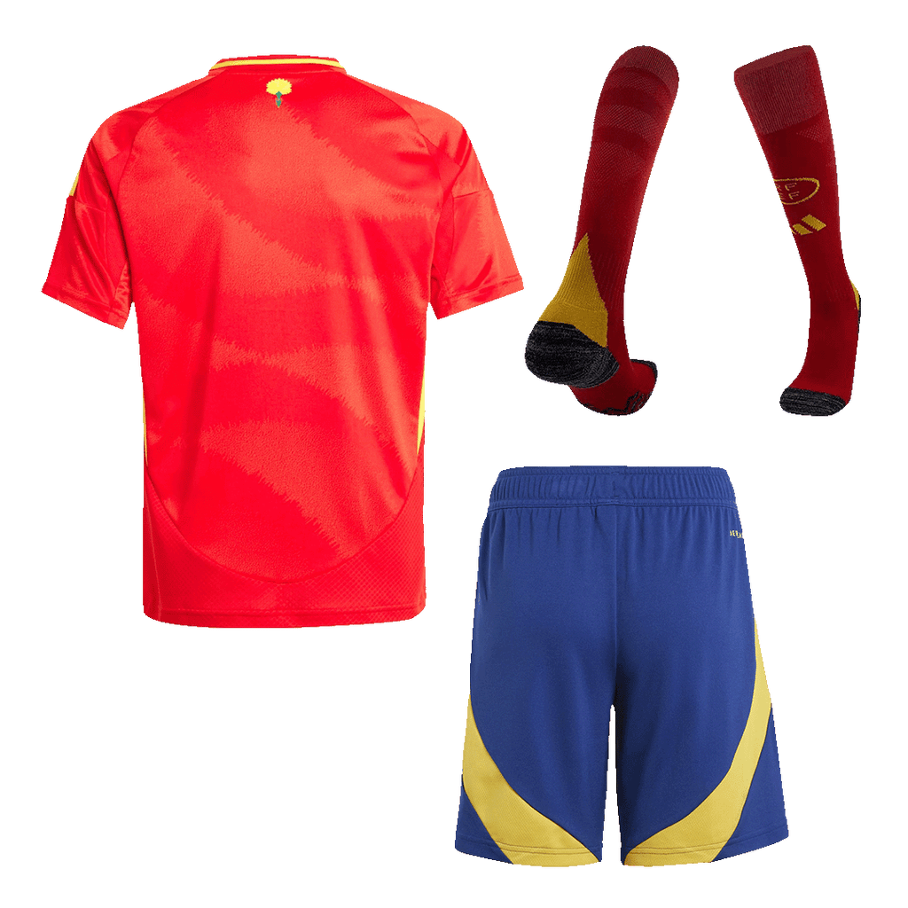 Camiseta local de España para la Eurocopa 2024 para niños (camiseta, pantalón corto y medias)