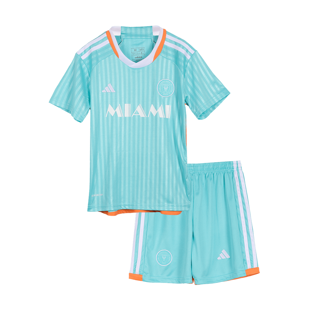 Camiseta de visitante del Inter Miami CF 2024 para niños (camiseta y pantalón corto)