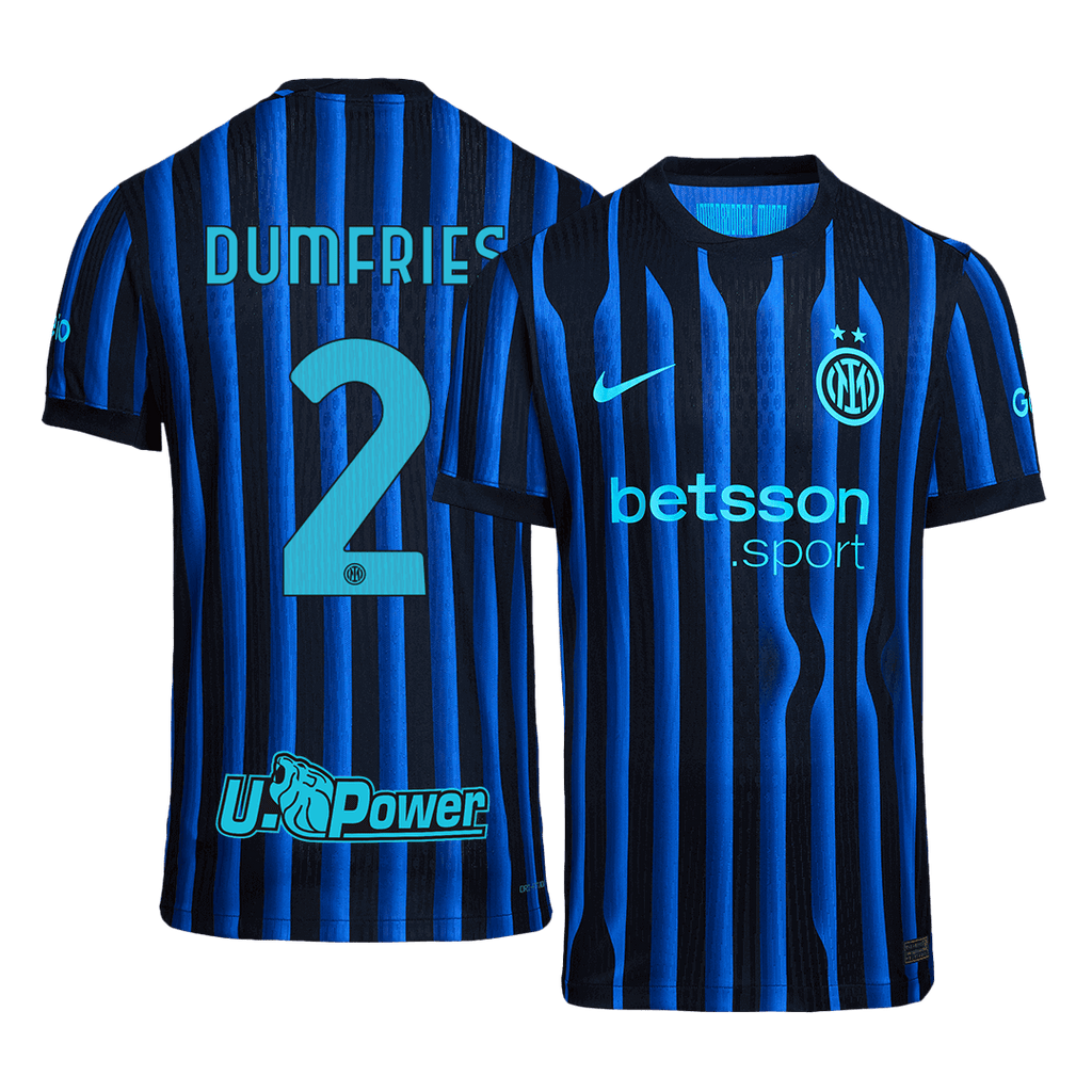 DUMFRIES #2 Authentic Inter Milan Home Soccer Jersey 2025/26 Blue&Black - Football Shirt | SmartJerseys | Official Quality