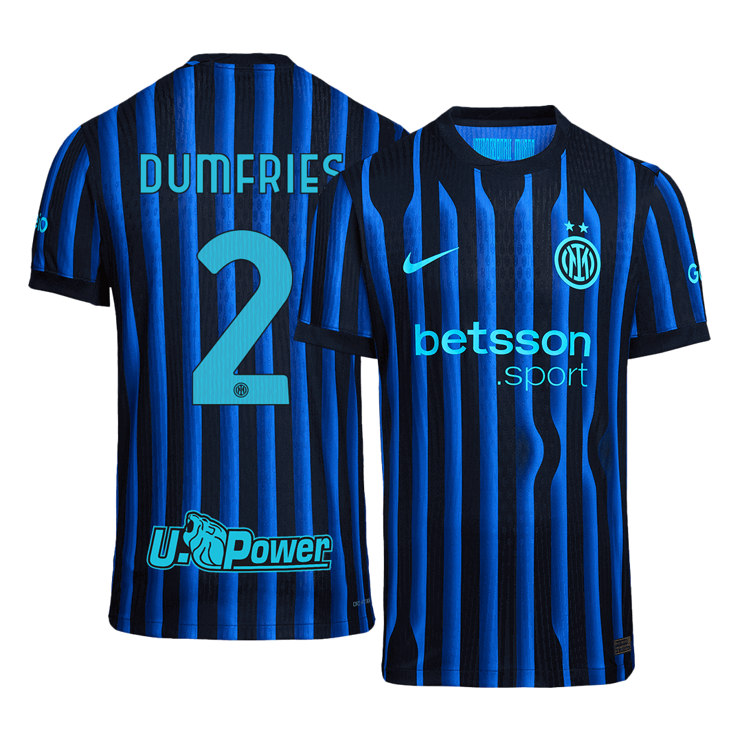 DUMFRIES #2 Authentic Inter Milan Home Soccer Jersey 2025/26 Blue&Black - Football Shirt | SmartJerseys | Official Quality