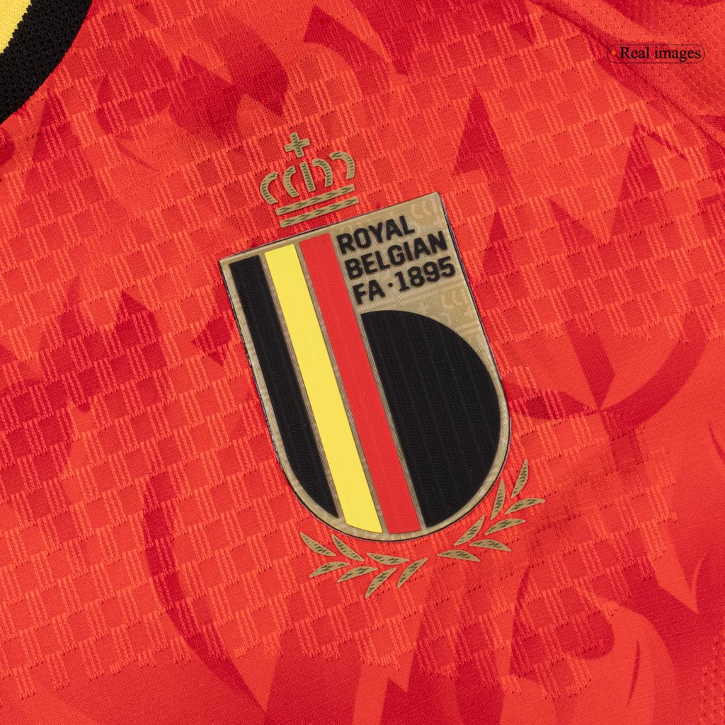 Maillot de football domicile authentique 2026 de De Bruyne, Belgique, numéro 7
