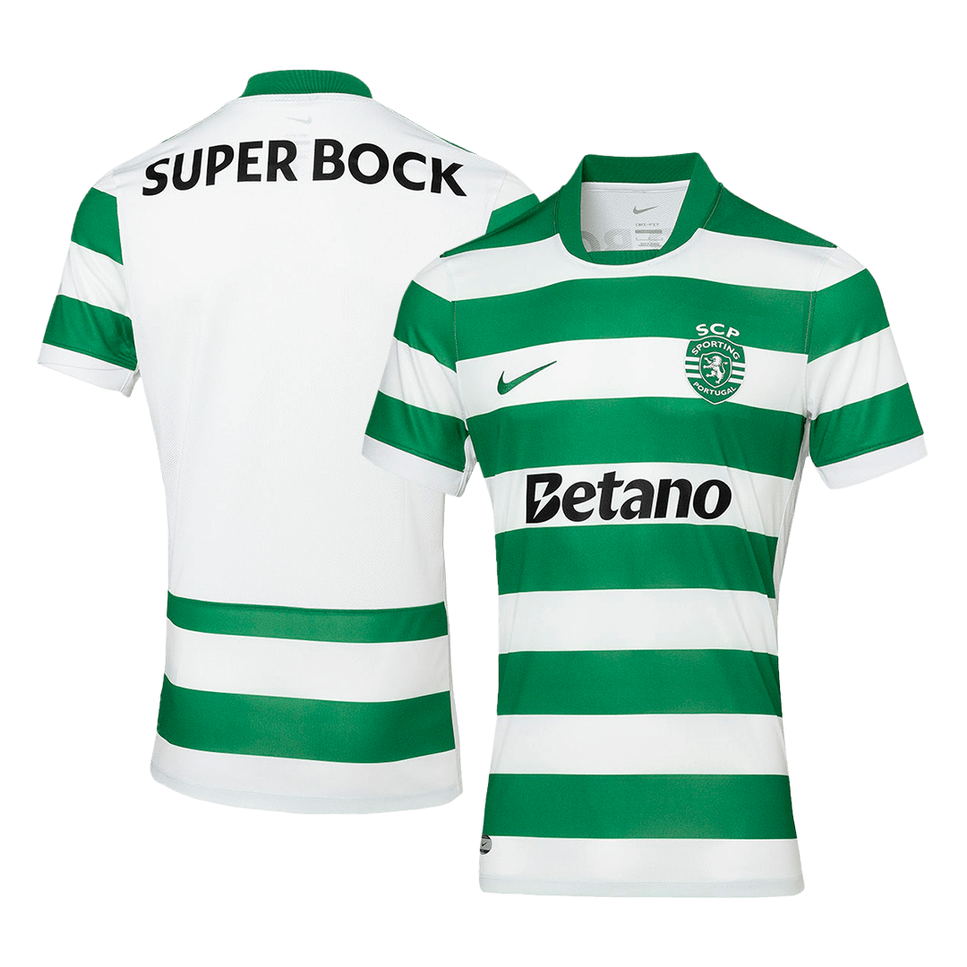 Camiseta de fútbol local del Sporting CP 25/26 verde y blanco