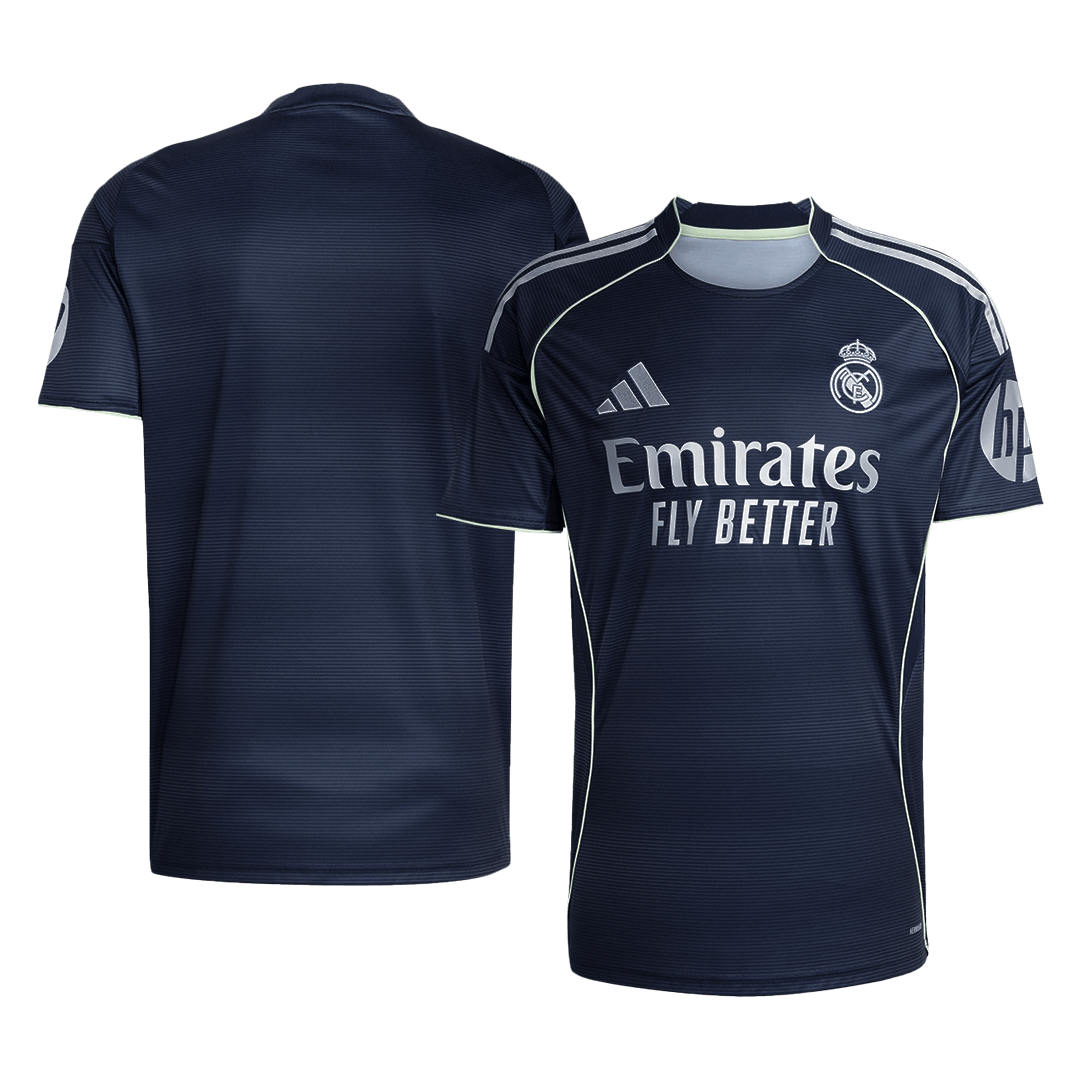 Camiseta de fútbol visitante del Real Madrid 2025/26 azul marino