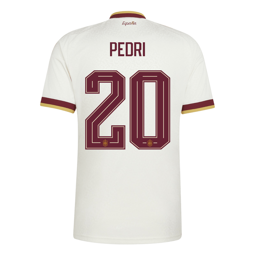 PEDRI #20 Spain Away Soccer Jersey World Cup 2026 White