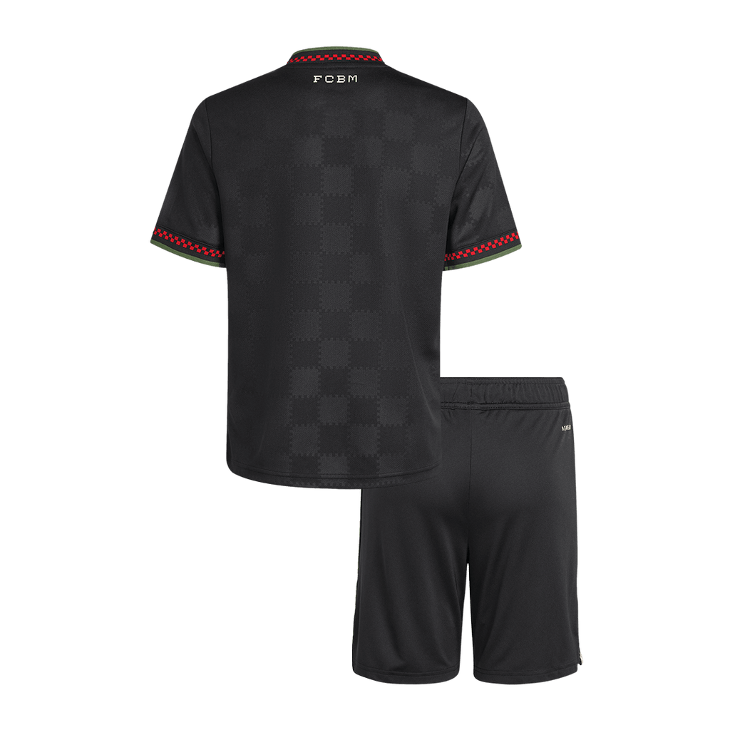 Kid's Bayern Munich Third Away Soccer Jersey Kit(Jersey+Shorts) 25/26 Black