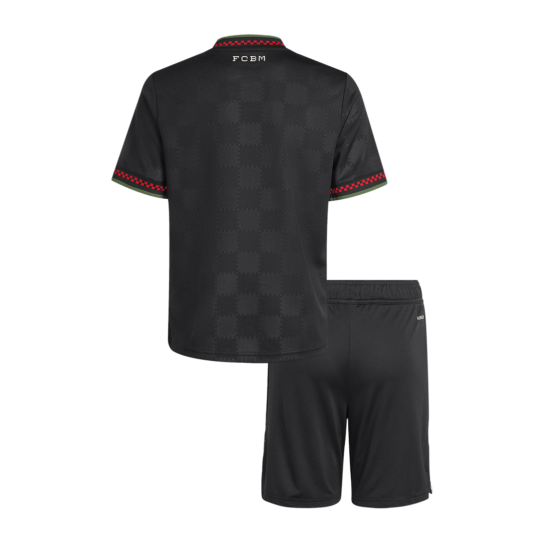 Kid's Bayern Munich Third Away Soccer Jersey Kit(Jersey+Shorts) 25/26 Black