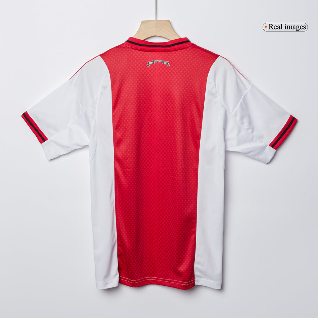 Camiseta de fútbol local del Ajax 2025/26 roja y blanca