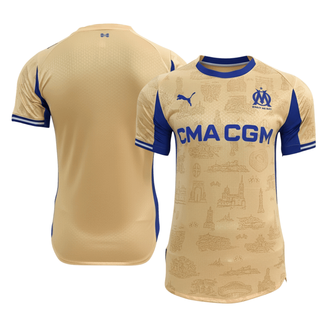 Versión del jugador Marsella Cuarta camiseta de fútbol 25/26 Amarillo