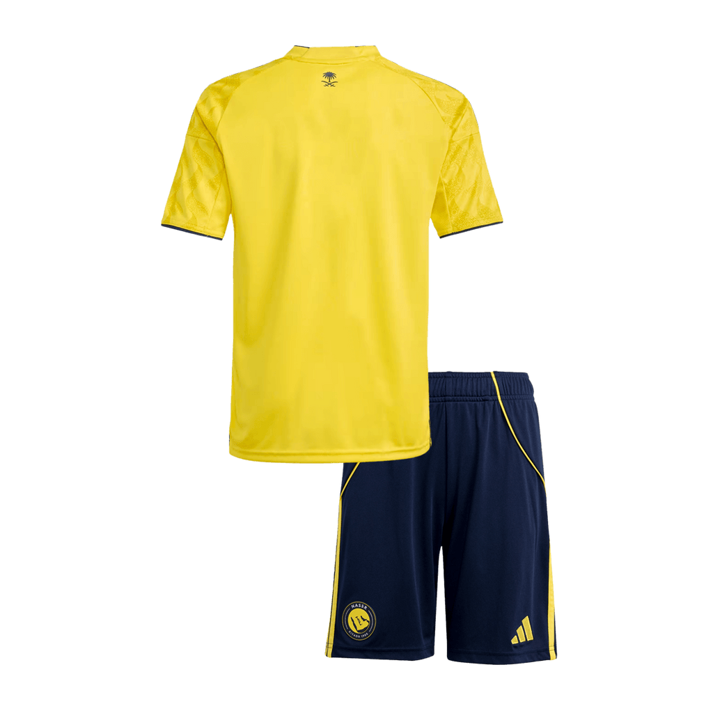 Camiseta de fútbol local del Al Nassr para niños, color amarillo, 25/26