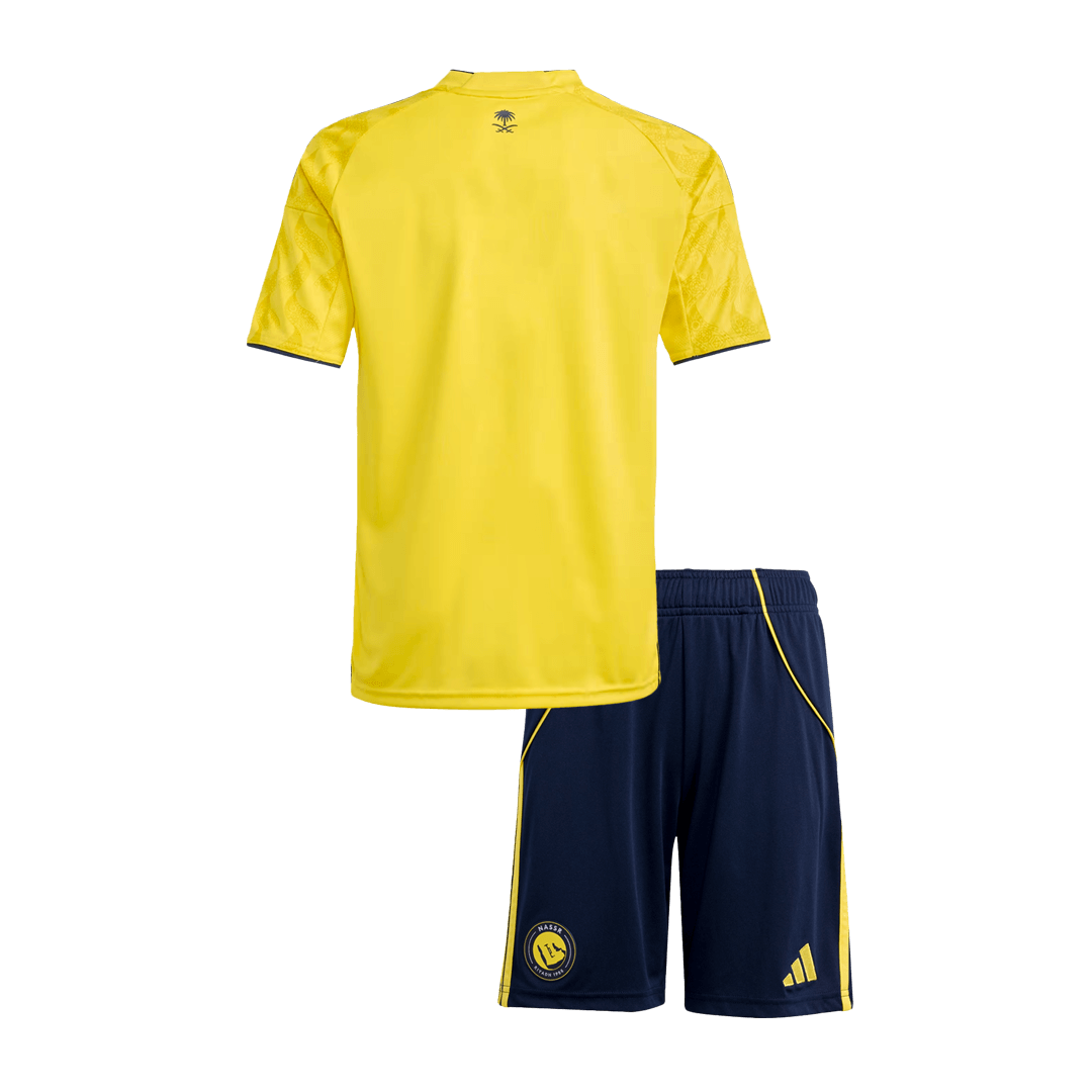 Camiseta de fútbol local del Al Nassr para niños, color amarillo, 25/26