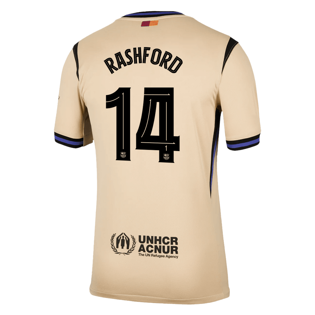 Camiseta de visitante del Barcelona Rashford n.° 14 2025/26 - Edición UCL