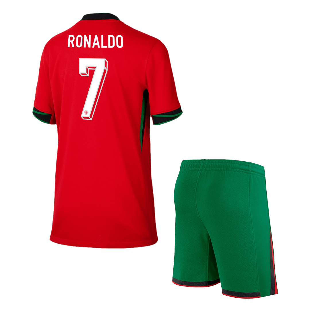 Maillot domicile Portugal RONALDO n°7 Euro 2024 Enfant (Maillot + Short) 
