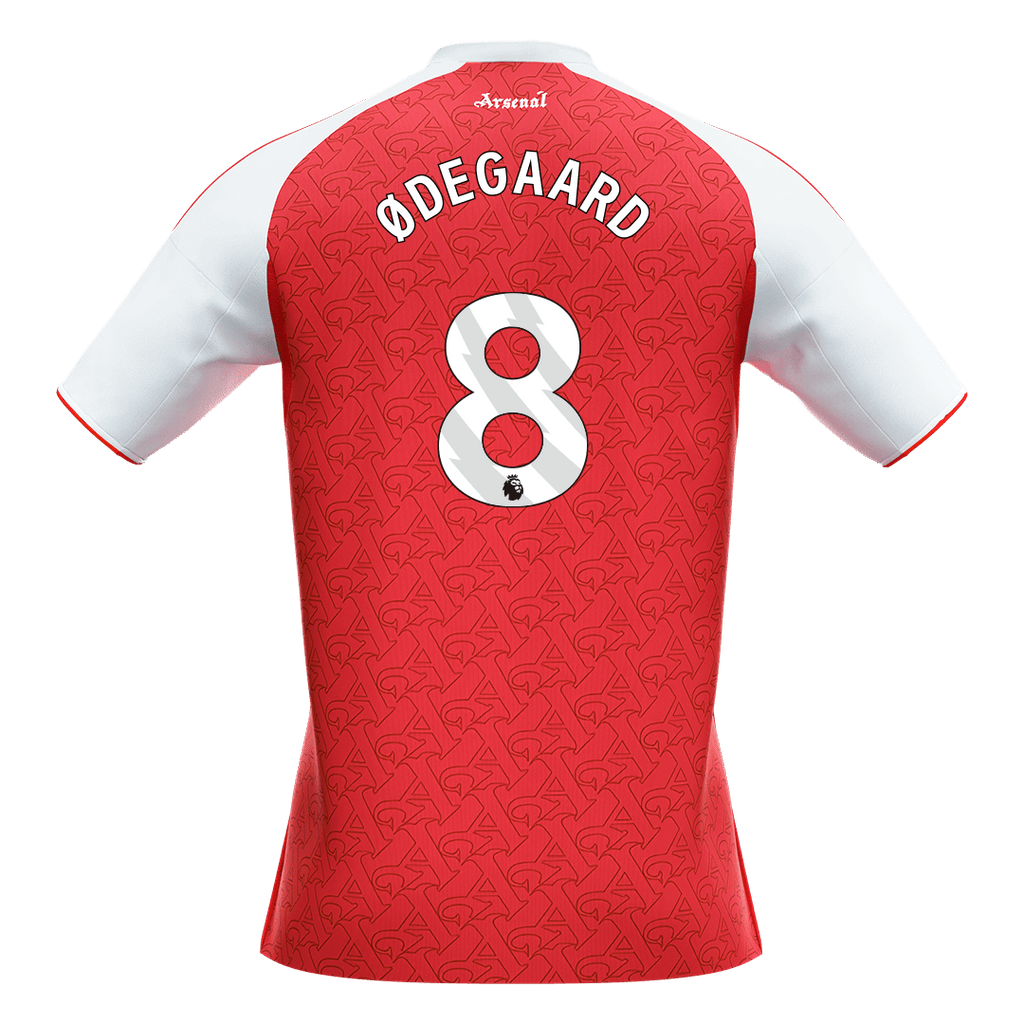 ØDEGAARD #8 Arsenal Home Soccer Jersey 2025/26 Red