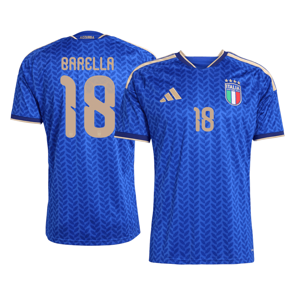 BARELLA #18 Italy Home Soccer Jersey World Cup 2026 Blue - Football Shirt | SmartJerseys | Official Quality