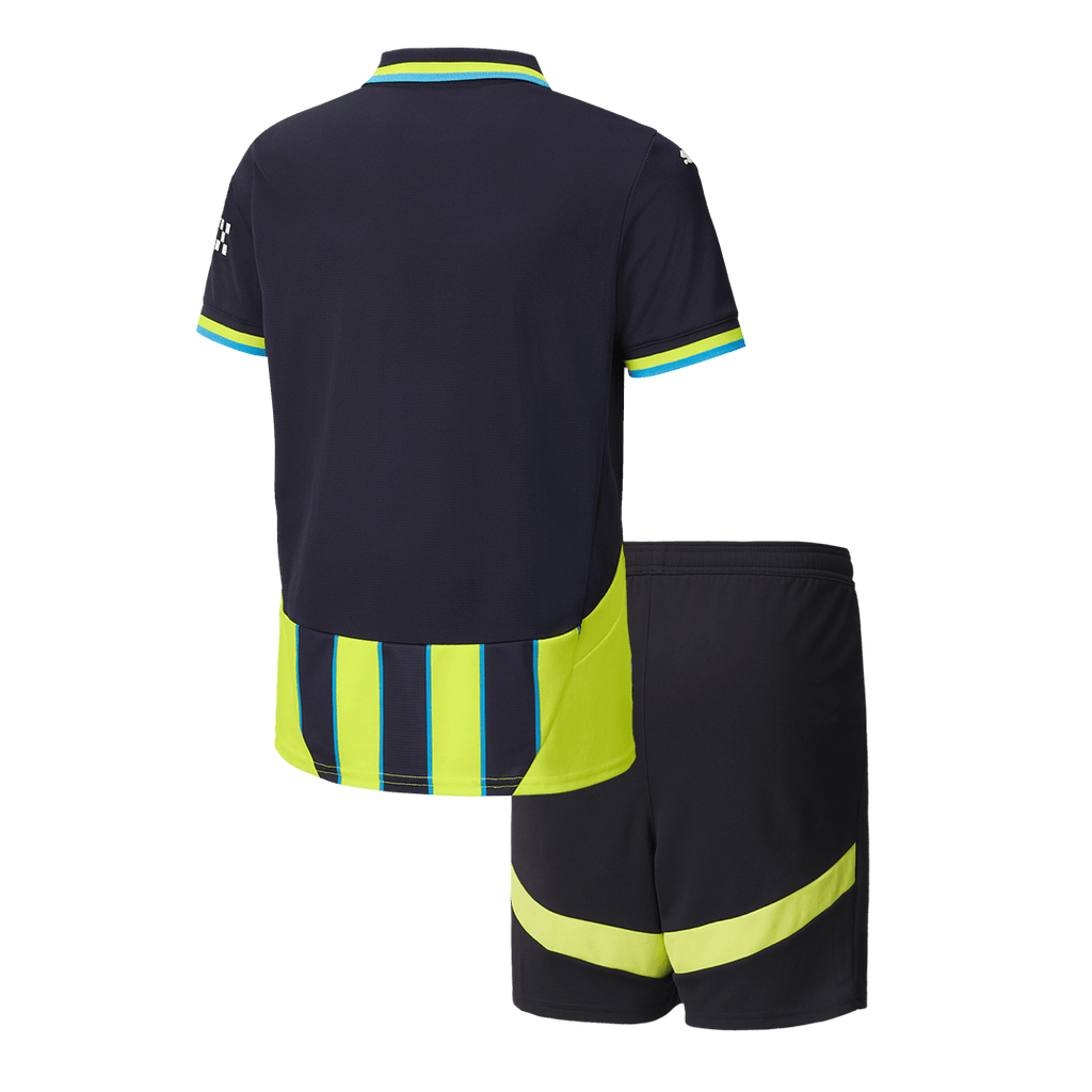 Manchester City Away Soccer Jersey Kit 2024/25 Kids(Jersey+Shorts)