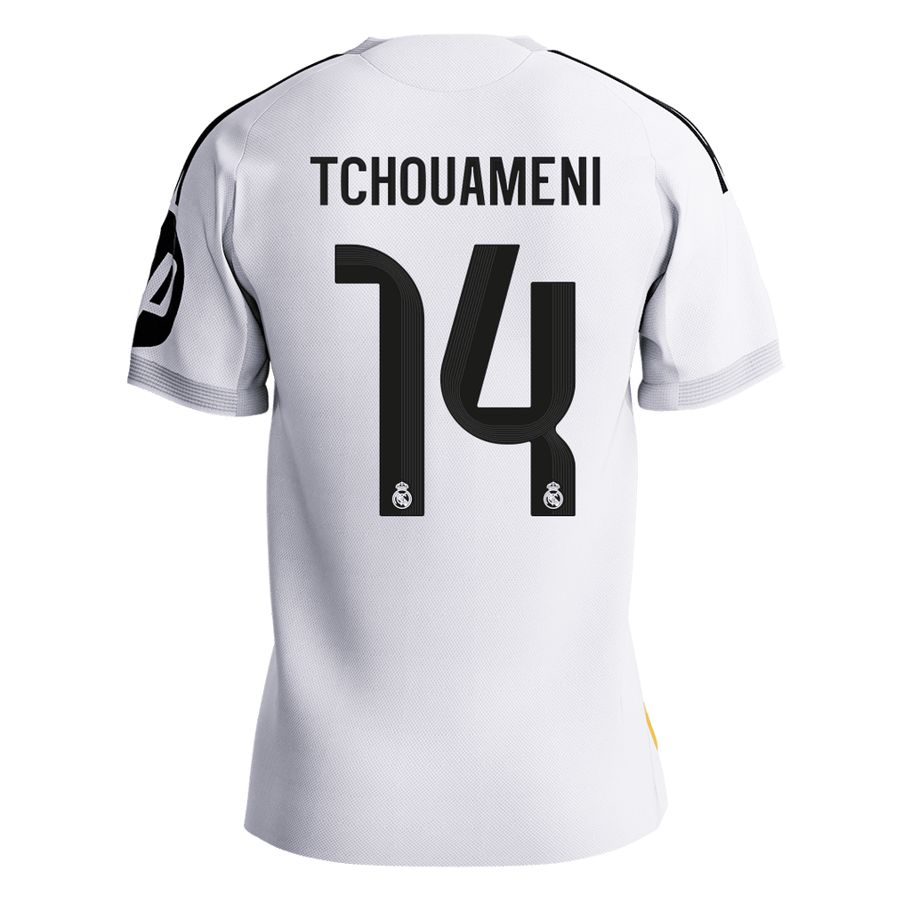 TCHOUAMENI #14 Authentic Real Madrid Home Soccer Jersey 2025/26 White