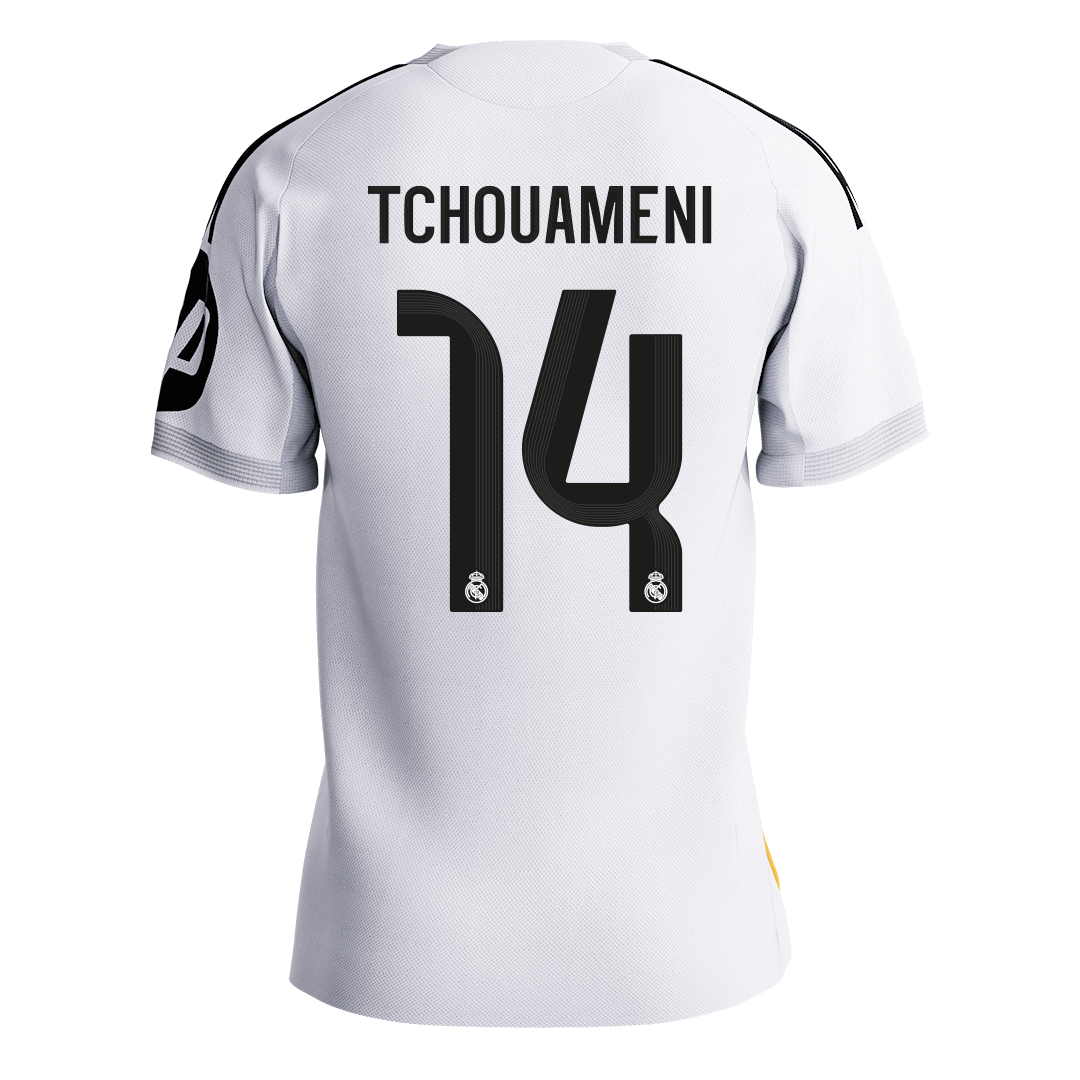 TCHOUAMENI #14 Authentic Real Madrid Home Soccer Jersey 2025/26 White