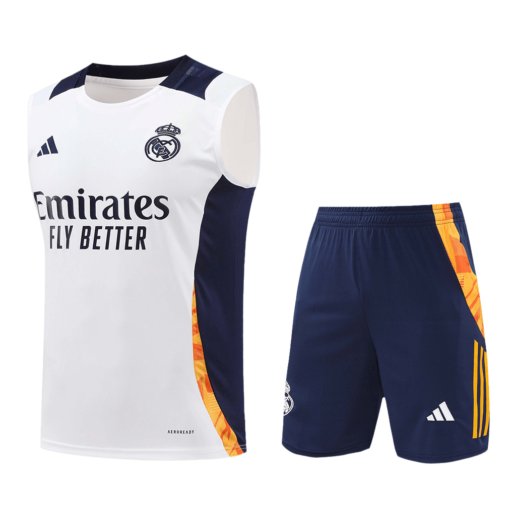 Real Madrid Pre-Match Soccer Jersey Kit 2024/25 (Jersey+Shorts)